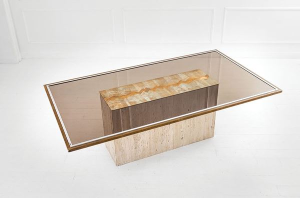 Christian Krekels : Grande tavolo
Travertino, met  - Auction Design - Incanto Casa d'Aste e Galleria