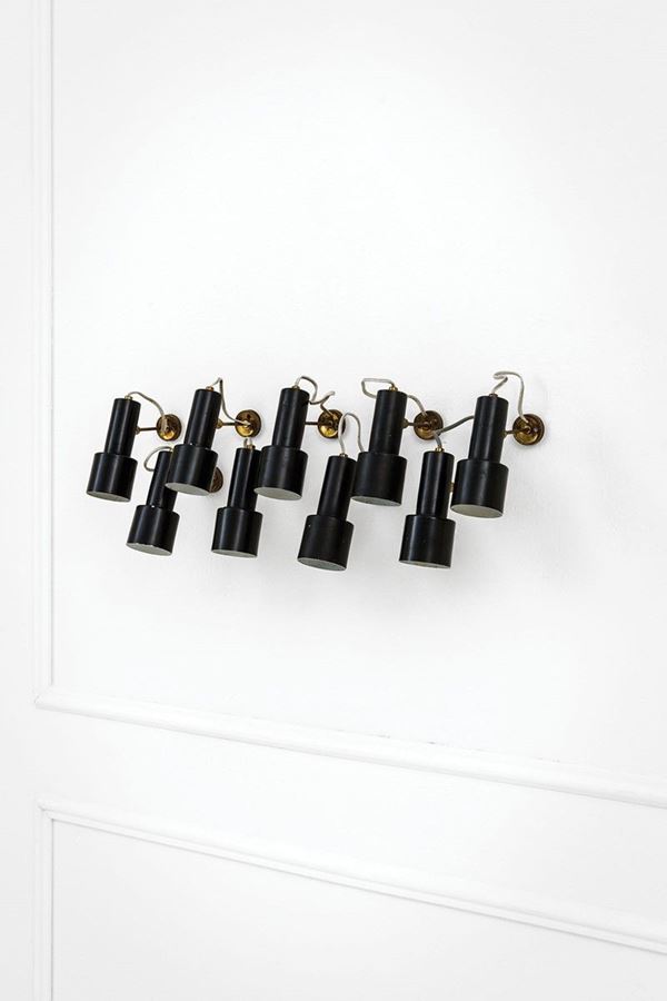 Nove lampade da parete orienta  - Asta Design - Incanto Casa d'Aste e Galleria