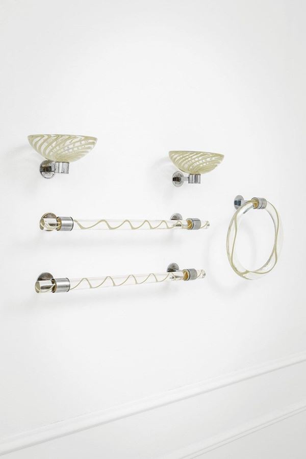 Venini : Set da bagno
Vetro trasparent  - Asta Design - Incanto Casa d'Aste e Galleria