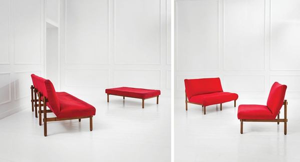 Ico Parisi : Salotto composto da: un divano  - Auction Design - Incanto Casa d'Aste e Galleria