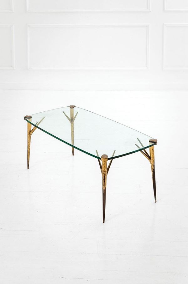 Max Ingrand : Tavolo basso
Ottone lucido, c  - Auction Design - Incanto Casa d'Aste e Galleria