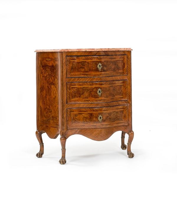 Comodino lastronato in radica   - Asta Antiquariato - Asta da fallimento - Incanto Casa d'Aste e Galleria