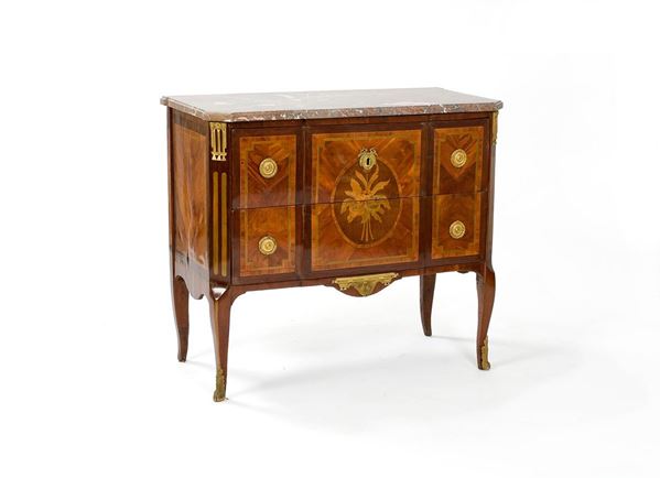 Com&#242; impiallacciato in palissa  - Auction Antiquariato - Asta da fallimento - Incanto Casa d'Aste e Galleria