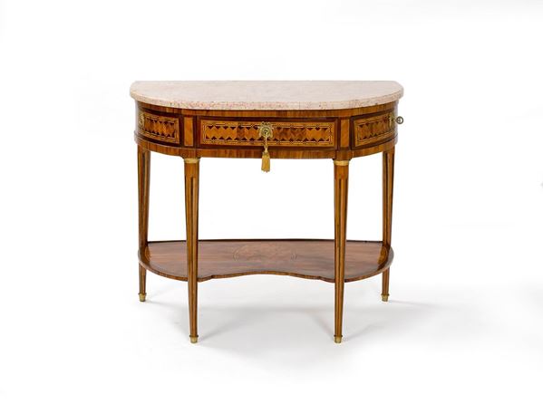 Servant-mezzaluna impiallaccia  - Asta Antiquariato - Asta da fallimento - Incanto Casa d'Aste e Galleria
