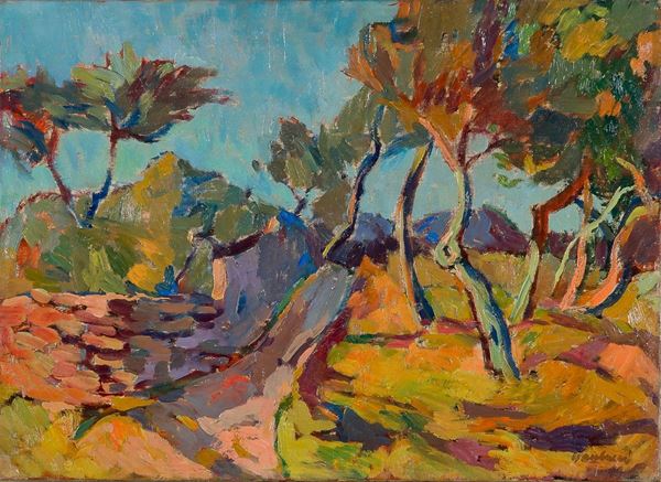 Enrico Paulucci : Ulivi a Costasecca
Olio su te  - Asta Antiquariato - Asta da fallimento - Incanto Casa d'Aste e Galleria