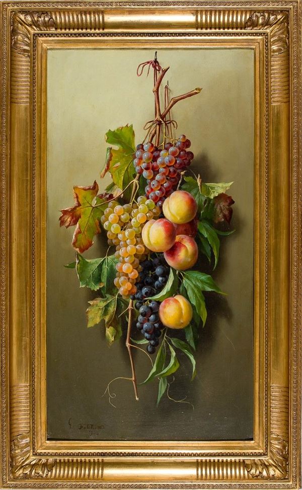 Giuseppe Falchetti - Natura morta con frutta
Olio 