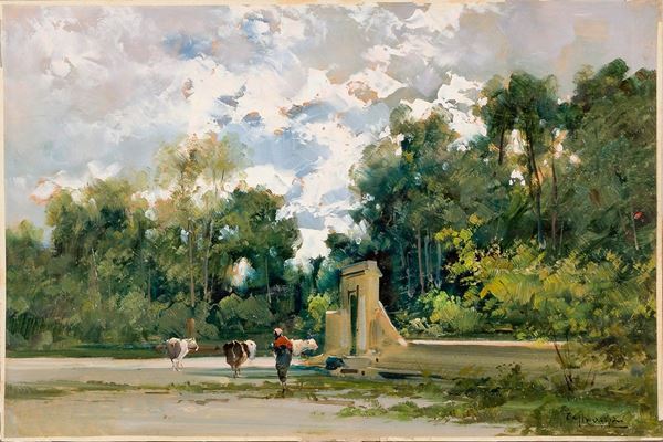 Cesare Gheduzzi : Paesaggio con alberi
Olio su   - Asta Antiquariato - Asta da fallimento - Incanto Casa d'Aste e Galleria