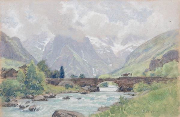 Luigi Calderini - Ponte di Campopietra
Olio su 