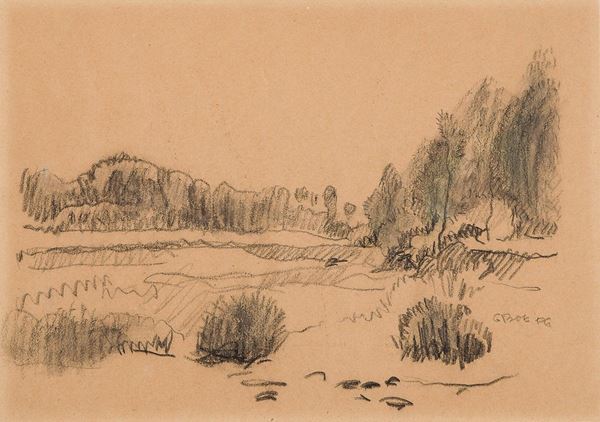 Giulio Boetto - Paesaggio
Carboncino ed acque