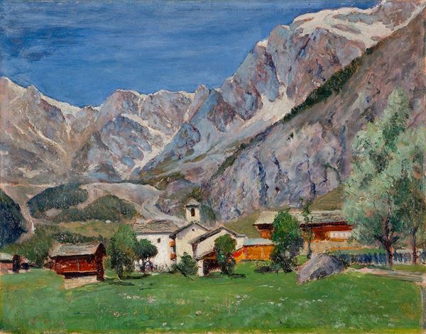 Giovanni Colmo : Paesaggio alpino
Olio su comp  - Asta Antiquariato - Asta da fallimento - Incanto Casa d'Aste e Galleria