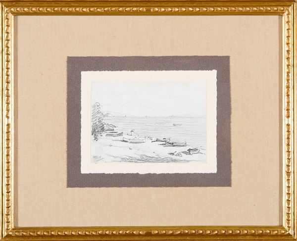Enrico Reycend : Barche sulla spiaggia
Matita   - Asta Antiquariato - Asta da fallimento - Incanto Casa d'Aste e Galleria