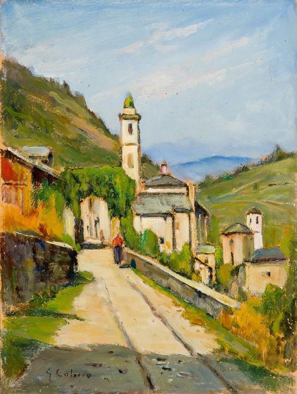 Giovanni Colmo - Paesaggio montano
Olio su car