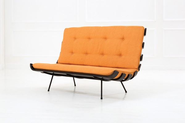 Martin Eisler, Carlo Hauner : Divano a due posti
Compensato  - Asta The Beat of Design - Incanto Casa d'Aste e Galleria