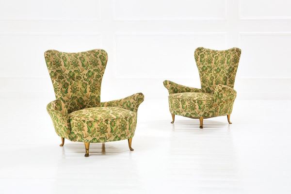 Coppia di poltrone da camino o  - Auction The Beat of Design - Incanto Casa d'Aste e Galleria