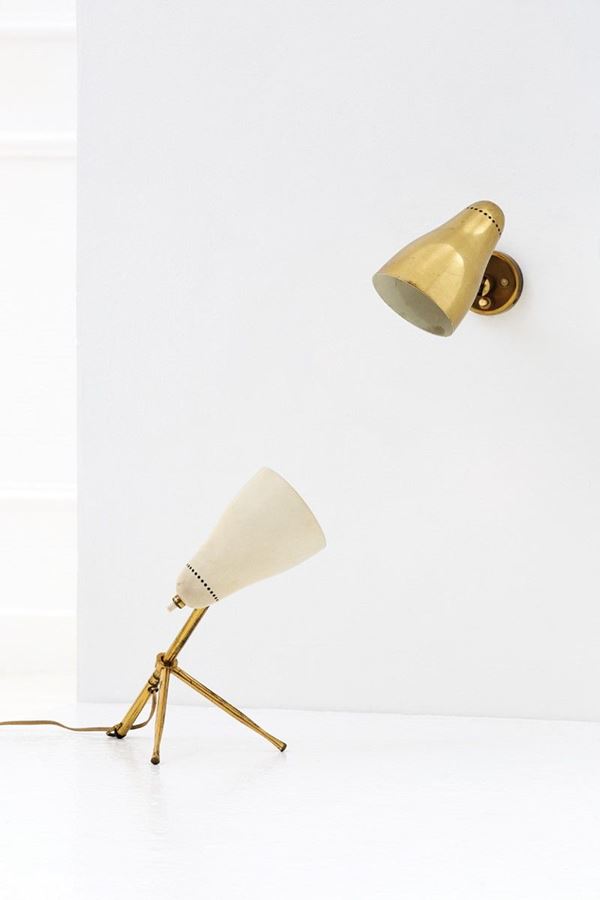 Giuseppe Ostuni - Lampada da tavolo ed una lampa