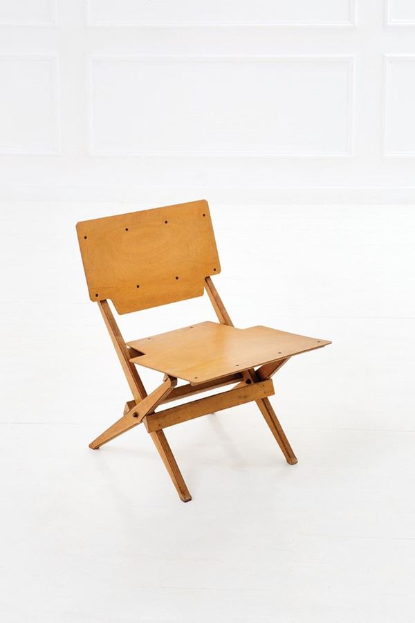 Franco Albini - Sedia pieghevole
Legno di noc