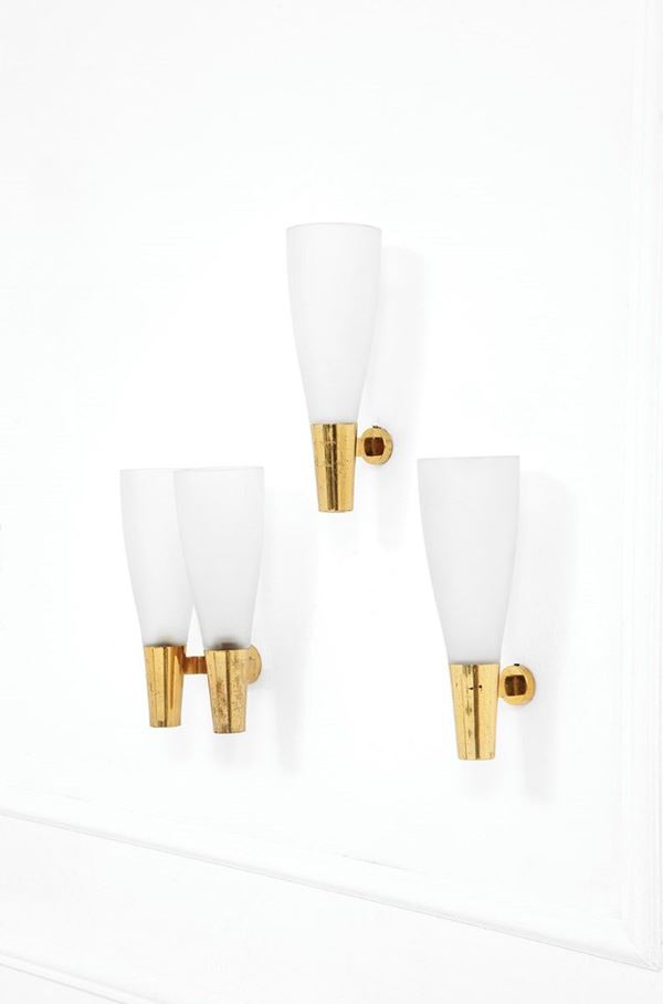 Pietro Chiesa : Tre lampade da parete mod. 153  - Asta The Beat of Design - Incanto Casa d'Aste e Galleria