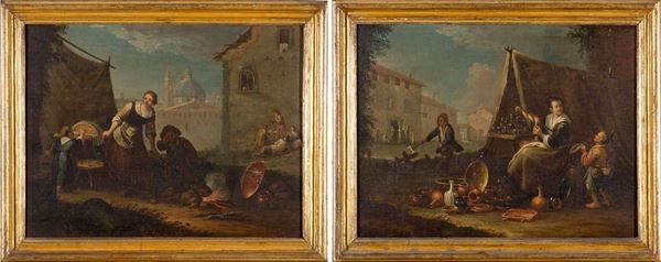 Coppia di poltrone in legno sc  - Asta Antiquariato - Incanto Casa d'Aste e Galleria