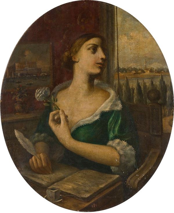 Rara lampada da scrivania in b  - Asta Antiquariato - Incanto Casa d'Aste e Galleria