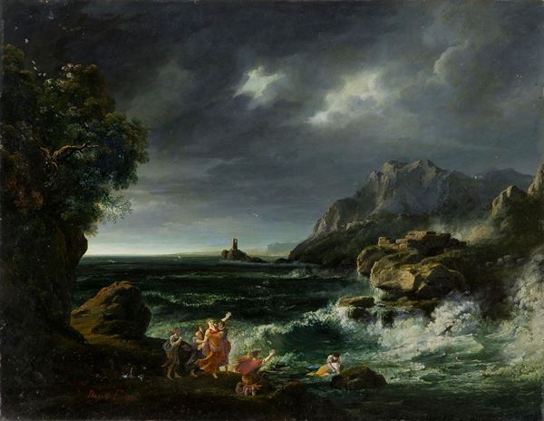 Com&#242; a tre cassetti impiallacc  - Asta Antiquariato - Incanto Casa d'Aste e Galleria