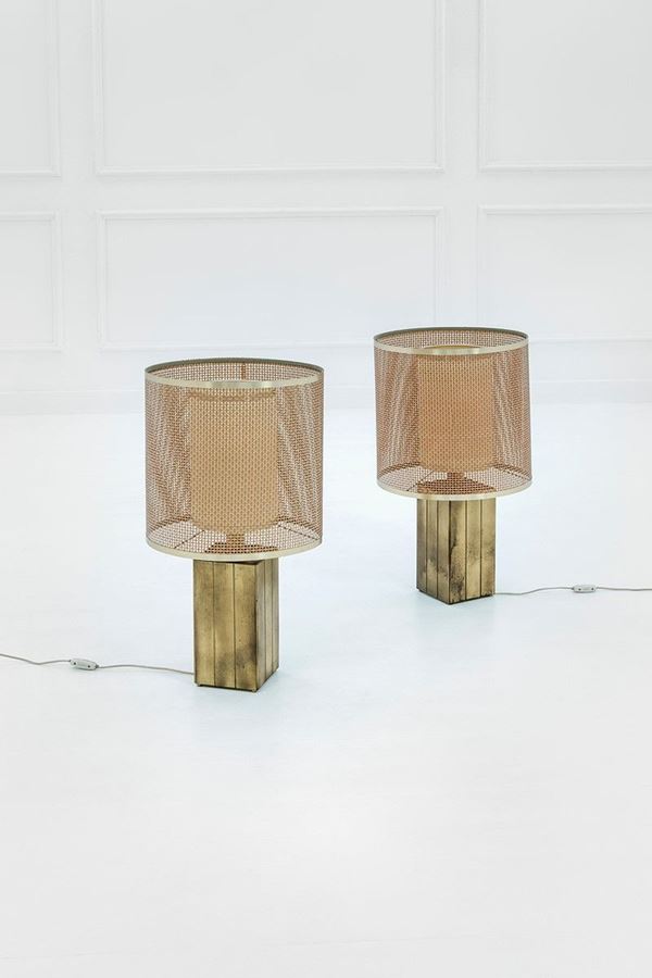 Frigerio di Desio : Due lampade da tavolo mod. Vul  - Auction Design - Incanto Casa d'Aste e Galleria