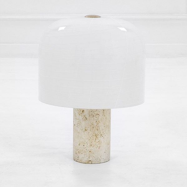 Riccardo Licata (attr.) : Lampada da tavolo
Travertino,  - Auction Design - Incanto Casa d'Aste e Galleria