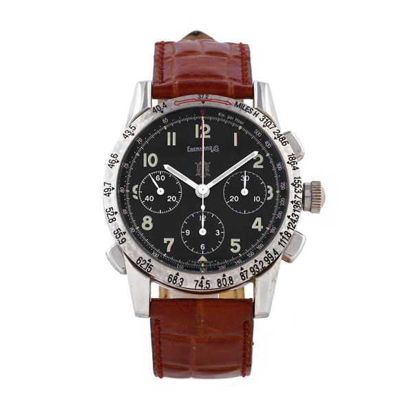 Eberhard : Cronografo rattrappante a tre   - Auction Orologi - Incanto Casa d'Aste e Galleria