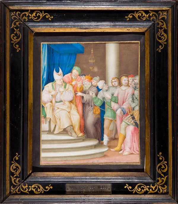 Com&#242; impiallacciato in legno c  - Asta Antiquariato - Incanto Casa d'Aste e Galleria