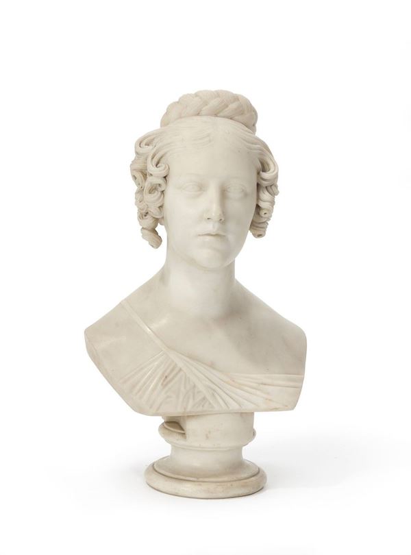 Poltrona in noce, gambe tornit  - Asta Antiquariato - Incanto Casa d'Aste e Galleria