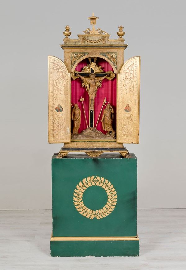 Tavolino in noce, piano a vass  - Asta Antiquariato - Incanto Casa d'Aste e Galleria