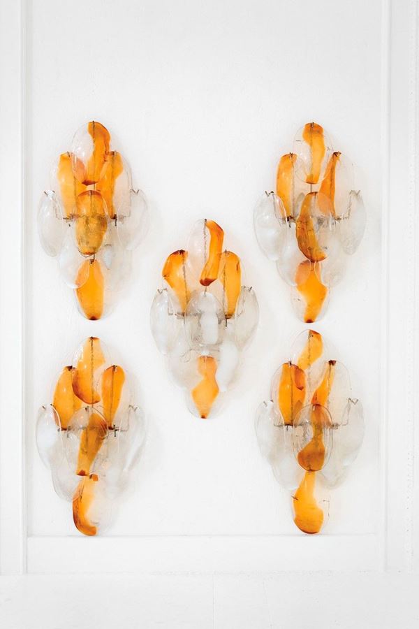 AV Mazzega : Cinque lampade da parete
Stru  - Auction Design - Incanto Casa d'Aste e Galleria