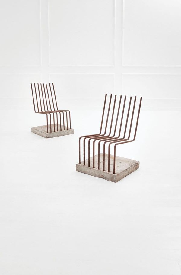 Heinz Landes - Due sedie mod. Solid
Cemento,