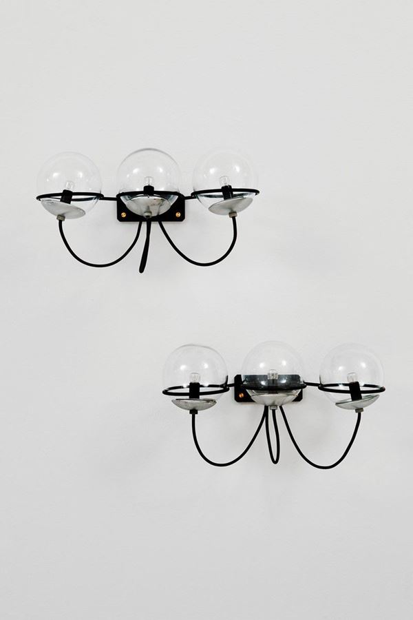 Gino Sarfatti : Due lampade da parete mod. 237  - Asta Design - Incanto Casa d'Aste e Galleria