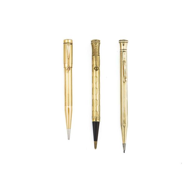 Set di tre portamine laminate 