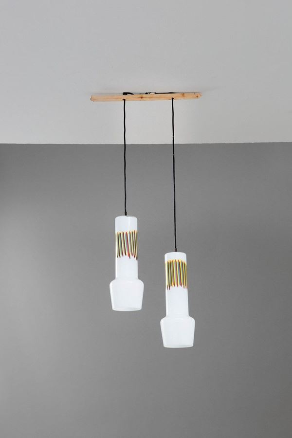 Massimo Vignelli : Due rare lampade a sospensione  - Asta Design - Incanto Casa d'Aste e Galleria