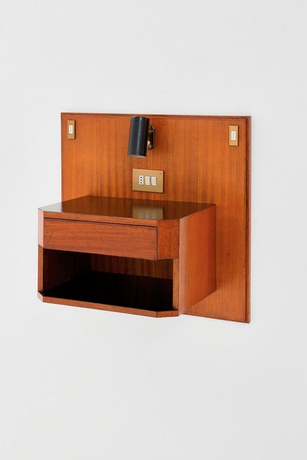 Ico Parisi : Comodino pensile e lampada da   - Auction Design - Incanto Casa d'Aste e Galleria