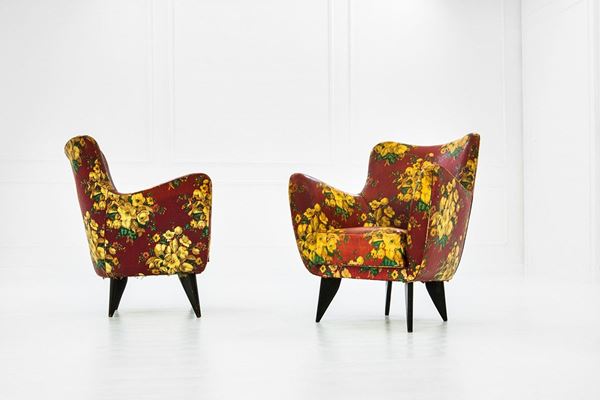 Giulia Veronesi : Coppia di poltrone mod. Perla   - Auction Design - Incanto Casa d'Aste e Galleria