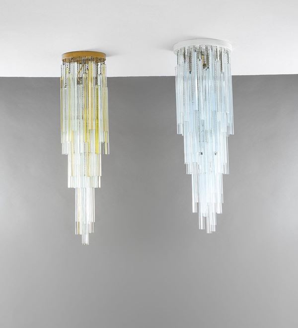 Venini : Due lampade a plafone della se  - Auction Design - Incanto Casa d'Aste e Galleria
