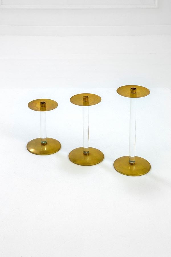 Tre portacandele
Plexiglass, 