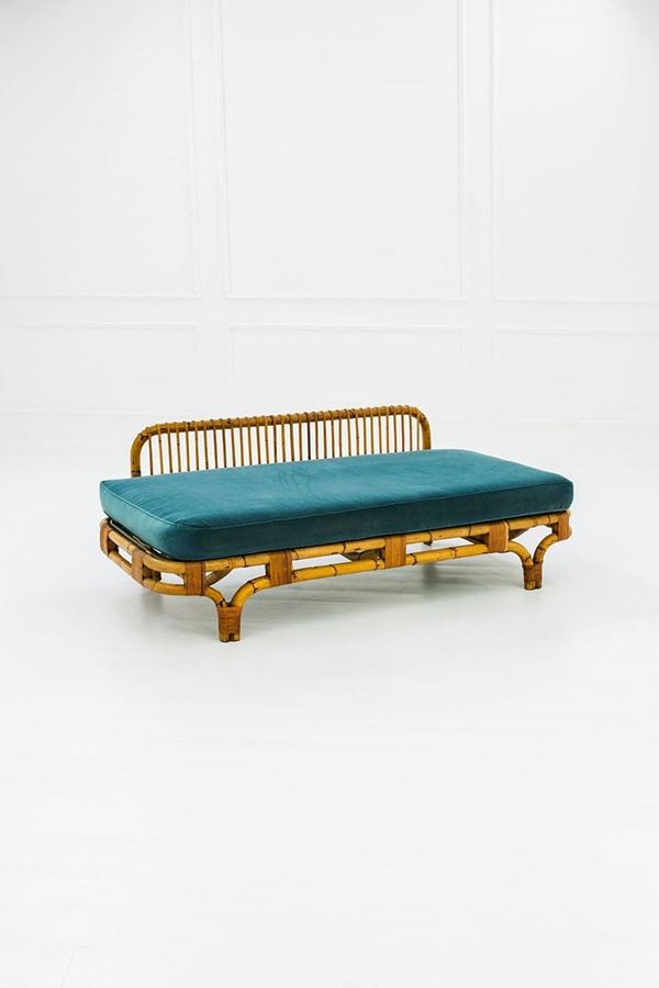 Tito Agnoli : Panca 
Manao, giunco.
Prod.   - Auction Design - Incanto Casa d'Aste e Galleria