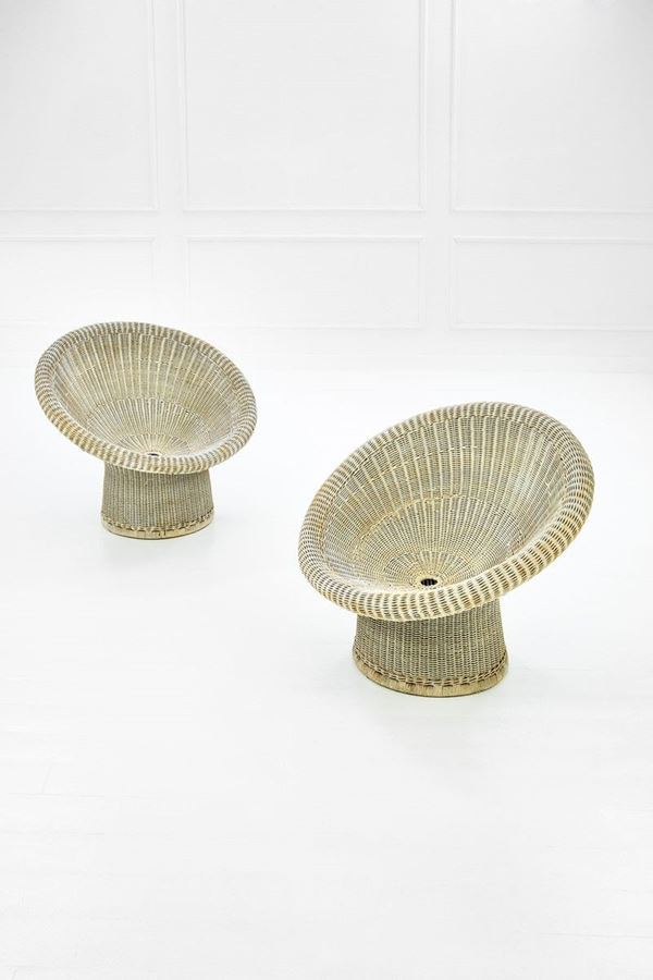 Egon Eiermann : Due poltrone mod. E 10
Giunco  - Asta Design - Incanto Casa d'Aste e Galleria