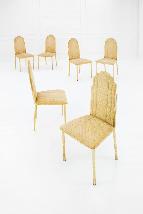 Alain Delon : Otto sedie
Tubolare in ottone  - Asta Design - Incanto Casa d'Aste e Galleria