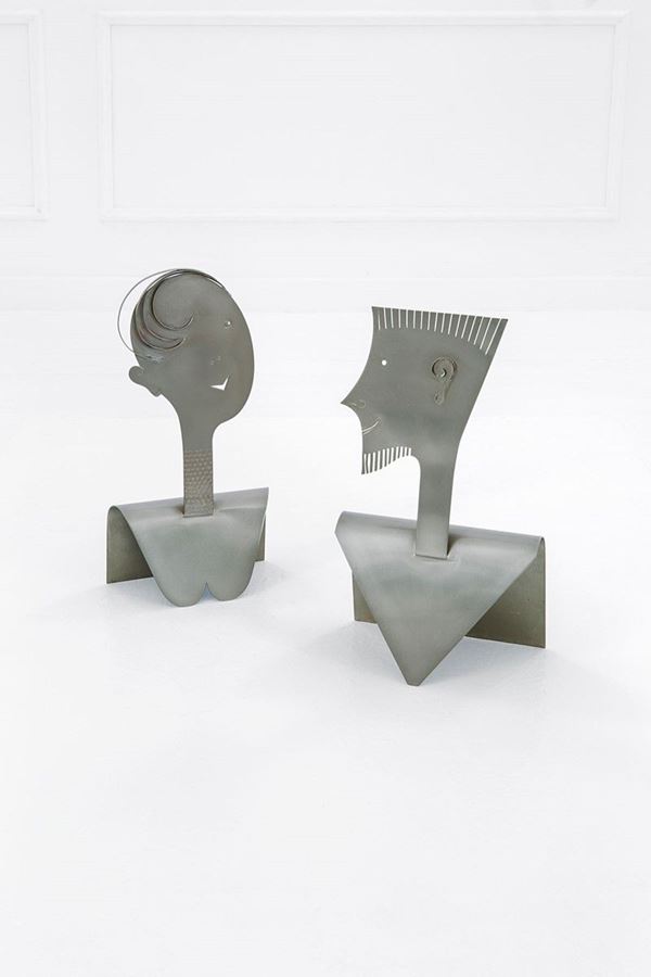 Franz Hagenauer : Due busti Lui e Lei
Ottone cr  - Asta Design - Incanto Casa d'Aste e Galleria