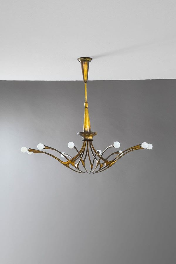 Oscar Torlasco - Lampadario
Ottone massiccio, 