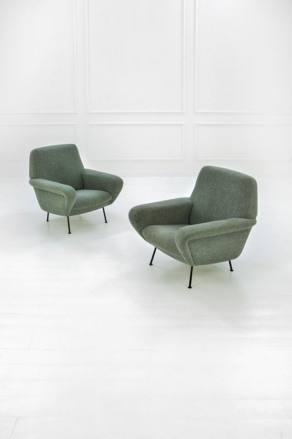 Gianfranco Frattini : Due poltrone mod. 830
Struttu  - Asta Design - Incanto Casa d'Aste e Galleria