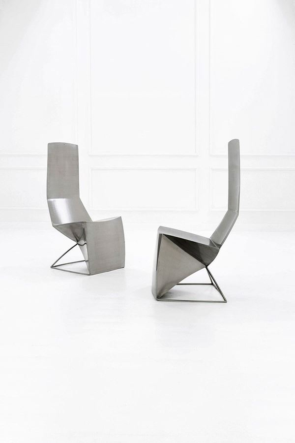 Jonathan Singleton : Due sedute
Acciaio lucido, to  - Auction Design - Incanto Casa d'Aste e Galleria