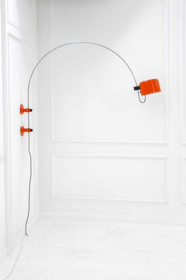 Joe Colombo : Lampada da parete mod. Coup&#233;
  - Auction Design - Incanto Casa d'Aste e Galleria