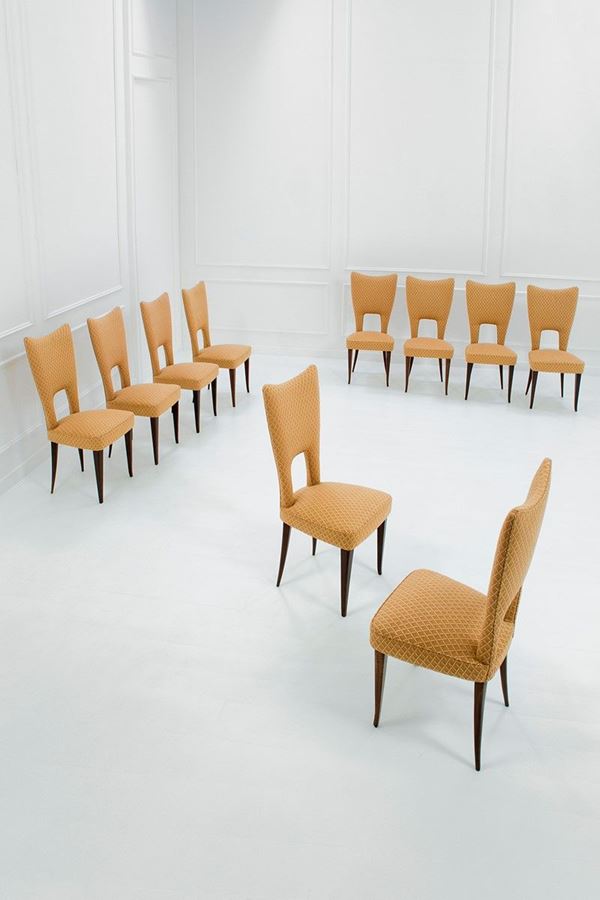 Pierluigi Colli, Giovanni Gariboldi : Dieci sedie mod. 872
Noce int  - Asta Design - Incanto Casa d'Aste e Galleria