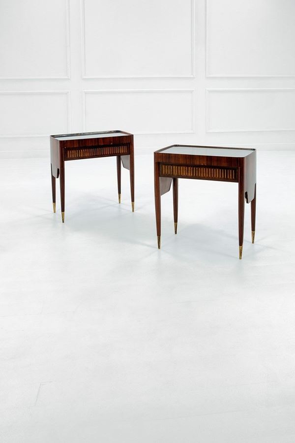 Pier Luigi Colli : Due comodini
Palissandro con   - Auction Design - Incanto Casa d'Aste e Galleria