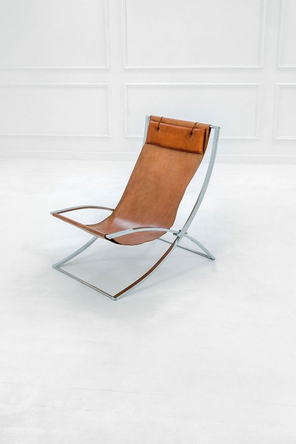 Marcello Cuneo : Poltrona a sdraio pieghevole
  - Asta Design - Incanto Casa d'Aste e Galleria
